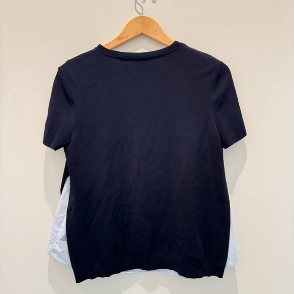 Alice + Olivia Iva Top 2 in 1 Sweater and Tank Layered navy blue 
Size M - Picture 7 of 9